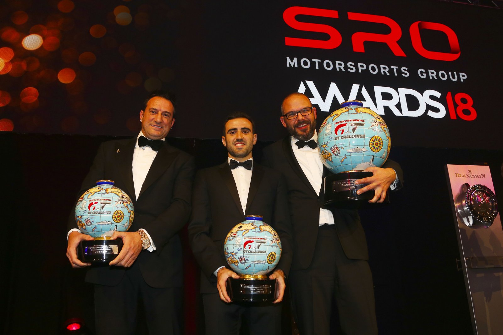 2018 Intercontinental GT Challenge champions receive unique trophies at SRO Awards