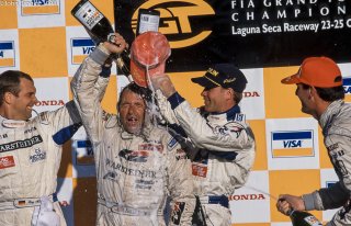 FIA GT 1998 Laguna Seca - Race Podium Klaus Ludwig | (c) John Brooks