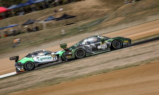 #912	Absolute Racing	Porsche 911 GT3 R	Dirk Werner	Matteo Cairoli	Thomas Preining	#77	Mercedes-AMG Team Craft-Bamboo Black Falcon	Mercedes-AMG GT3 Maro Engel	Luca Stolz	Yelmer Buurman Bathurst 12 Hour 2020 | Kevin Pecks, Vier Communication