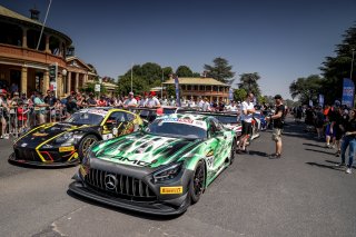 #999	Mercedes-AMG GT3	Mercedes-AMG Team GruppeM Racing	Maximilian Buhk / Rafaelle Marciello / Felipe Fraga Bathurst 12 Hour 2020 Parade | Kevin Pecks, Vier Communication