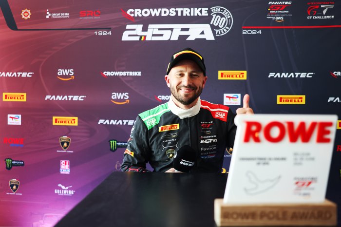 Perera secures centenary CrowdStrike 24 Hours of Spa Superpole for Grasser Racing Lamborghini