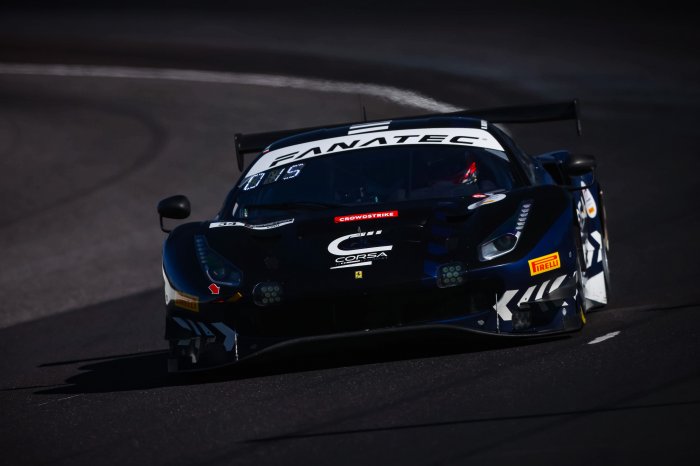 Conquest’s Ferrari tops Indy’s red-flag interrupted qualifying session