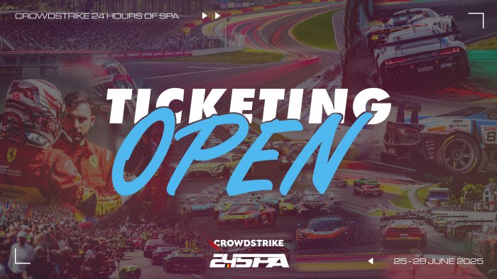 Ticket office now open for 2025 CrowdStrike 24 Hours of Spa 