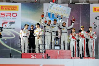 #888 Mercedes-AMG Team GruppeM Racing HKG Mercedes-AMG GT3 - Raffaele Marciello ITA Maro Engel DEU Tristan Vautier FRA, Race Podium
 | SRO / Dirk Bogaerts Photography