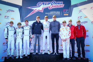 #10 Audi Sport Team WRT BEL Audi R8 LMS GT3 Evo Dries Vanthoor BEL Frédéric Vervisch BEL Christopher Haase DEU GT3 Overall, #30 Honda Team Motul ITA Honda NSX GT3 Evo Bertrand Baguette BEL Mario Farnbacher DEU Renger van der Zande NDL GT3 Overall, #35 KCM | SRO / Dirk Bogaerts Photography