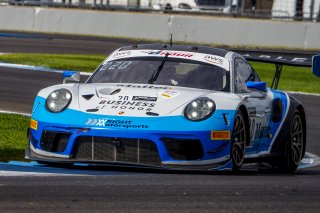 #20 Porsche 911 GT3 R of Fred Poordad, Max Root and Jan Heylen, Wright Motorsports/Robert Viglione, GT3 Silver CupSRO, Indianapolis Motor Speedway, Indianapolis, IN, September 2020.
 | Brian Cleary/SRO