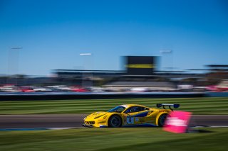 #6 Ferrari 488 GT3 of Trevor Baek, Jeff Westphal and Ryan Briscoe, Vital Speed, GT3 Overall, IN, Indianapolis, Indianapolis Motor Speedway, SRO, September 2020.
 | Fabian Lagunas/SRO