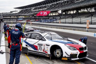 #35 BMW M6 GT3 of Martin Tomczyck, Nicholas Yelloly, and David Pittard, Walkenhorst Motorsport, GT3 Overall, SRO, Indianapolis Motor Speedway, Indianapolis, IN, September 2020.
 | Brian Cleary/SRO