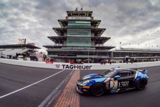 #2 Porsche 718 Cayman GT4 CS MR of Jason Bell, Andrew Davis, and Robin Lidell, GMG Racing, GT4, SRO, Indianapolis Motor Speedway, Indianapolis, IN, September 2020.
 | Brian Cleary/SRO