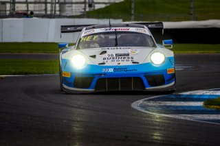 #20 Porsche 911 GT3 R of Fred Poordad, Max Root and Jan Heylen, Wright Motorsports/Robert Viglione, GT3 Silver CupSRO, Indianapolis Motor Speedway, Indianapolis, IN, September 2020.
 | Brian Cleary/SRO