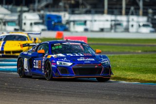 #8 Audi R8 LMS GT4 of Elias Sabo, James Sofornas, and Andy Lee, GMG Racing, GT4, IN, Indianapolis, Indianapolis Motor Speedway, SRO, September 2020.
 | Fabian Lagunas/SRO