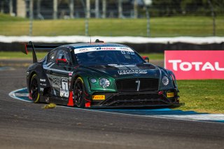 #7 Bentley Continental GT3 of Jules Gounon, Maxime Soulte, and Jordan Pepper, K-Pax Racing, GT3 OverallIN, Indianapolis, Indianapolis Motor Speedway, SRO, September 2020.
 | Fabian Lagunas/SRO