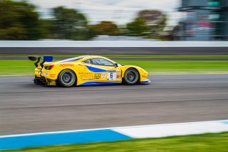 #6 Ferrari 488 GT3 of Trevor Baek, Jeff Westphal and Ryan Briscoe, Vital Speed, GT3 Overall, IN, Indianapolis, Indianapolis Motor Speedway, SRO, September 2020.
 | Fabian Lagunas/SRO