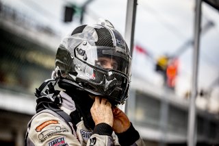 #63 Mercedes AMG GT3 of David Askew, Ryan Dalziel, and Ben Keating, DXDT Racing, GT3 Pro-Am, SRO, Indianapolis Motor Speedway, Indianapolis, IN, September 2020.
 | Brian Cleary/SRO
