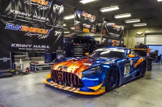 #75 Mercedes AMG GT3 of Kenny Habul, Martin Konrad, and Mikael Grenier, SunEnergy1 Racing, GT3 Pro-Am, SRO, Indianapolis Motor Speedway, Indianapolis, IN, September 2020.
 | Brian Cleary/SRO