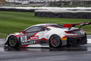#30 Acura-Honda NSX GT3 Evo of Mario Farnbacher, Dane Cameron, and Renger van der Zande, Team Honda Racing, GT3 Overall, SRO, Indianapolis Motor Speedway, Indianapolis, IN, September 2020.
 | Brian Cleary/SRO
