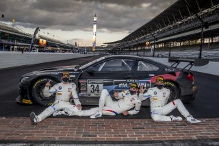 #34 BMW M6 GT3 of Nicky Catsburg, Connor De Phillippi, and Augusto Farfus, Walkenhorst Motorsport, GT3 Overall, SRO, Indianapolis Motor Speedway, Indianapolis, IN, September 2020.
 | Brian Cleary/SRO