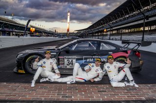 #34 BMW M6 GT3 of Nicky Catsburg, Connor De Phillippi, and Augusto Farfus, Walkenhorst Motorsport, GT3 Overall, SRO, Indianapolis Motor Speedway, Indianapolis, IN, September 2020.
 | Brian Cleary/SRO