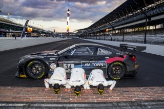 #34 BMW M6 GT3 of Nicky Catsburg, Connor De Phillippi, and Augusto Farfus, Walkenhorst Motorsport, GT3 Overall, SRO, Indianapolis Motor Speedway, Indianapolis, IN, September 2020.
 | Brian Cleary/SRO