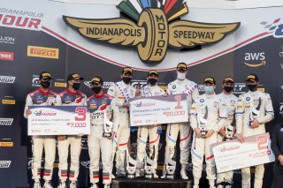 #34 BMW M6 GT3 of Nicky Catsburg, Connor De Phillippi, and Augusto Farfus, Walkenhorst Motorsport, GT3 Overall, SRO, Indianapolis Motor Speedway, Indianapolis, IN, September 2020.
 | Brian Cleary/SRO