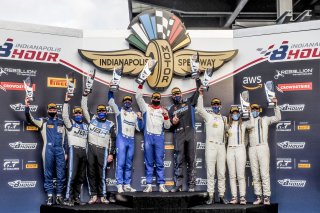 #82 BMW M4 GT4 of James Clay, Chandler Hull, and Bill Auberlen, Bimmerworld, GT4, SRO, Indianapolis Motor Speedway, Indianapolis, IN, September 2020.
 | Brian Cleary/SRO