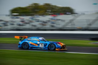 #75 Mercedes AMG GT3 of Kenny Habul, Martin Konrad, and Mikael Grenier, SunEnergy1 Racing, GT3 Pro-Am, IN, Indianapolis, Indianapolis Motor Speedway, SRO, September 2020.
 | Fabian Lagunas/SRO