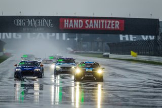 #2 Porsche 718 Cayman GT4 CS MR of Jason Bell, Andrew Davis, and Robin Lidell, GMG Racing, GT4, IN, Indianapolis, Indianapolis Motor Speedway, SRO, September 2020.
 | Fabian Lagunas/SRO