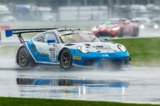 #20 Porsche 911 GT3 R of Fred Poordad, Max Root and Jan Heylen, Wright Motorsports/Robert Viglione, GT3 Silver CupSRO, Indianapolis Motor Speedway, Indianapolis, IN, September 2020. | Fabian Lagunas/SRO