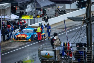 #75 Mercedes AMG GT3 of Kenny Habul, Martin Konrad, and Mikael Grenier, SunEnergy1 Racing, GT3 Pro-Am, SRO, Indianapolis Motor Speedway, Indianapolis, IN, September 2020.
 | Regis Lefebure/SRO                                       