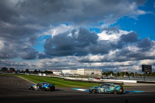 #2 Porsche 718 Cayman GT4 CS MR of Jason Bell, Andrew Davis, and Robin Lidell, GMG Racing, GT4, SRO, Indianapolis Motor Speedway, Indianapolis, IN, September 2020.
 | Regis Lefebure/SRO                                       