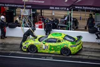 #69 Porsche 718 Cayman GT4 CS MR of Tom Collingwood, John Teece, BGB Motorsports, GT4, SRO, Indianapolis Motor Speedway, Indianapolis, IN, September 2020.
 | Regis Lefebure/SRO                                       