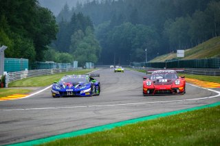 #163 Emil Frey Racing CHE Lamborghini Huracan GT3 Evo Pro Cup, #61 EBM Giga Racing MAL Porsche 911 GT3-R (991.II) Pro-Am Cup, TotalEnergies 24hours of Spa
 | SRO / Dirk Bogaerts Photography