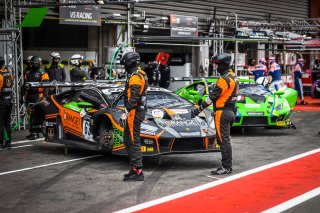 #63 Orange 1 FFF Racing Team CHN Lamborghini Huracan GT3 Evo - - Mirko Bortolotti ITA Marco Mapelli ITA Andrea Caldarelli ITA Pro Cup IGTC, Pitlane, Pre-Qualifying
 | SRO / Patrick Hecq Photography