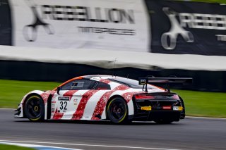 #32 Audi R8 LMS GT3 of Dries Vanthoor, Charles Weerts, and Christopher Mies, Audi Sport Team WRT, Intercontinental GT Challenge, GT3 Overall\SRO, Indianapolis Motor Speedway, Indianapolis, IN, USA, October 2021
 | Brian Cleary/SRO