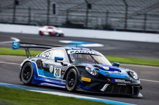 GT3 Silver Cup, IN, Indianapolis, Indianapolis Motor Speedway, Intercontinental GT Challenge, Jan Heylen, October 2021#20 Porsche GT3-R (991.ii) of Fred Poordad, SRO, USA, Wright Motorsports, and Max Root
 | Fabian Lagunas/SRO