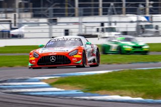 #63 Mercedes-AMG GT3 of David Askew, Ryan Dalziel and Scott Smithson, DXDT Racing, Intercontinental GT Challenge, GT3 Pro Am\SRO, Indianapolis Motor Speedway, Indianapolis, IN, USA, October 2021
 | Brian Cleary/SRO