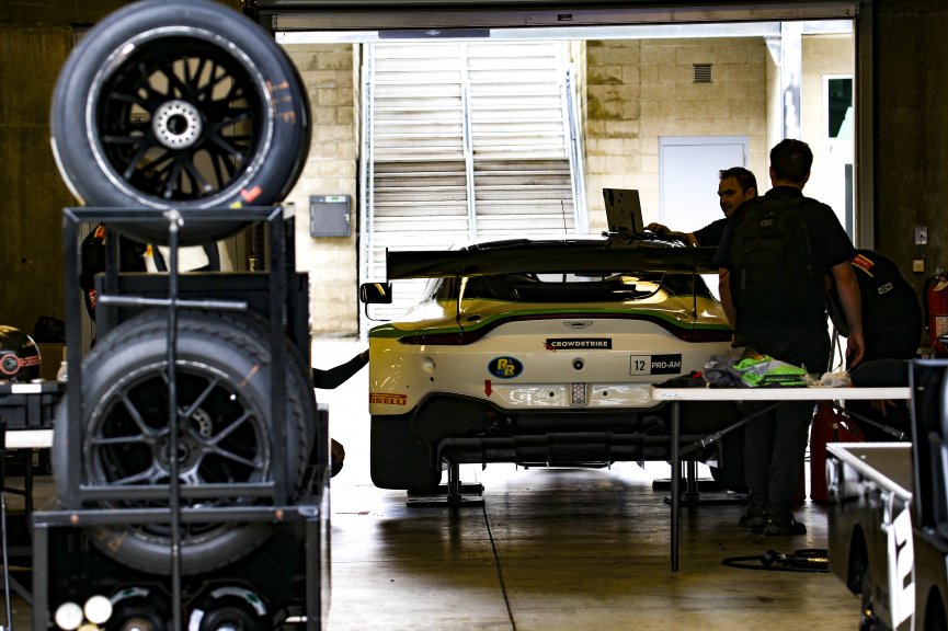 SRO, Indianapolis Motor Speedway, Indianapolis, IN, USA, #12 Aston Martin Vantage AMR GT3 of Frank Gannett, Ian Lacy and Drew Stavely, Ian Lacy Racing, Intercontinental GT Challenge, GT3 Pro-Am\October 2021
