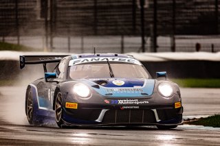 #20 Porsche GT3-R (991.ii) of Fred Poordad, Jan Heylen, and Max Root, Wright Motorsports, Intercontinental GT Challenge, GT3 Silver Cup\SRO, Indianapolis Motor Speedway, Indianapolis, IN, USA, October 2021
 | Sarah Weeks/SRO             