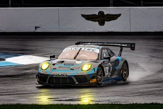 #34 Porsche GT3-R (991.ii) of Kyle Washington, James Sofronas and Dennis Olsen, GMG Racing, Intercontinental GT Challenge, GT3 Pro Am\SRO, Indianapolis Motor Speedway, Indianapolis, IN, USA, October 2021
 | Sarah Weeks/SRO             