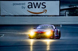 #19 Mercedes-AMG GT3 of Erin Vogel, Thomas Merrill, and Michael Cooper, DXDT Racing, Intercontinental GT Challenge, GT3 Pro-Am\SRO, Indianapolis Motor Speedway, Indianapolis, IN, USA, October 2021
 | Brian Cleary/SRO