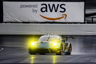#34 Porsche GT3-R (991.ii) of Kyle Washington, James Sofronas and Dennis Olsen, GMG Racing, Intercontinental GT Challenge, GT3 Pro Am\SRO, Indianapolis Motor Speedway, Indianapolis, IN, USA, October 2021
 | Brian Cleary/SRO