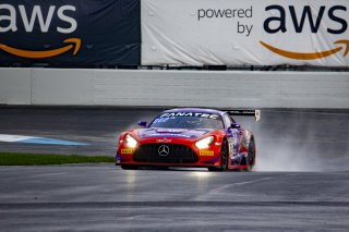 #19 Mercedes-AMG GT3 of Erin Vogel, Thomas Merrill, and Michael Cooper, DXDT Racing, Intercontinental GT Challenge, GT3 Pro-Am\SRO, Indianapolis Motor Speedway, Indianapolis, IN, USA, October 2021
 | Brian Cleary/SRO