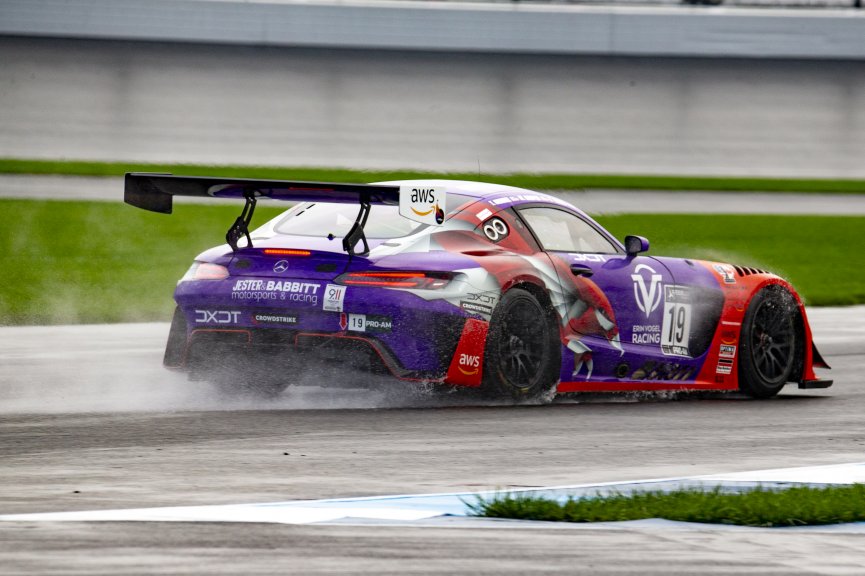 #19 Mercedes-AMG GT3 of Erin Vogel, Thomas Merrill, and Michael Cooper, DXDT Racing, Intercontinental GT Challenge, GT3 Pro-Am\SRO, Indianapolis Motor Speedway, Indianapolis, IN, USA, October 2021
