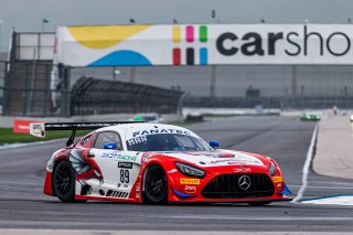 #89 Mercedes-AMG GT3 of Raffaele Marcello, Felipe Castro Fraga and Timur Boguslavskiy, Mercedes-AMG Team AKKA ASP, Intercontinental GT Challenge, GT3 Overall\SRO, Indianapolis Motor Speedway, Indianapolis, IN, USA, October 2021
 | Sarah Weeks/SRO             