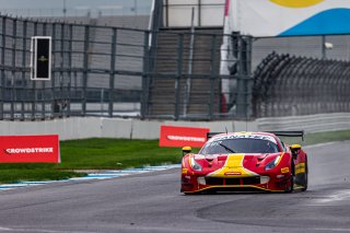 #71 Ferrari 488 GT3 of Alessio Rovera, Antonio Fuoco and Callum Ilott, AF Corse - Francorchamps Motors, Intercontinental GT Challenge, GT3 Overall\SRO, Indianapolis Motor Speedway, Indianapolis, IN, USA, October 2021
 | Sarah Weeks/SRO             