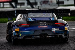 #20 Porsche GT3-R (991.ii) of Fred Poordad, Jan Heylen, and Max Root, Wright Motorsports, Intercontinental GT Challenge, GT3 Silver Cup\SRO, Indianapolis Motor Speedway, Indianapolis, IN, USA, October 2021
 | Sarah Weeks/SRO             