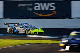 #16 Porsche GT3-R (991.ii) of Adrian D\'92Silva, Jeff Kingsley and Nicholas Boulle, EBM Giga Racing, Intercontinental GT Challenge, GT3 Pro-Am\SRO, Indianapolis Motor Speedway, Indianapolis, IN, USA, October 2021
 | Brian Cleary/SRO