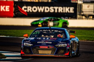 #8 Audi R8 LMS GT4 of Elias Sabo, Joel Miller and Andy Lee, GMG Racing, Intercontinental GT Challenge, GT4\SRO, Indianapolis Motor Speedway, Indianapolis, IN, USA, October 2021
 | Sarah Weeks/SRO             