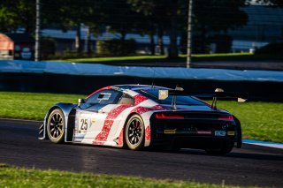 #25 Audi R8 LMS GT3 of Christopher Haase, Markus Winkelhock and Patric Niederhauser, Audi Sport Team Sainteloc, Intercontinental GT Challenge, GT3 Overall\SRO, Indianapolis Motor Speedway, Indianapolis, IN, USA, October 2021
 | Sarah Weeks/SRO             