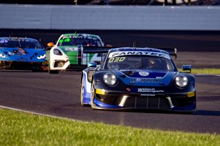 #20 Porsche GT3-R (991.ii) of Fred Poordad, Jan Heylen, and Max Root, Wright Motorsports, Intercontinental GT Challenge, GT3 Silver Cup\SRO, Indianapolis Motor Speedway, Indianapolis, IN, USA, October 2021
 | Brian Cleary/SRO